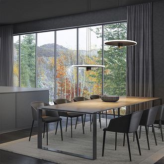 Подвесной светильник 48,6*175 см, *LED*33W, 3000K, Mantra Nomada MAN8983, черный