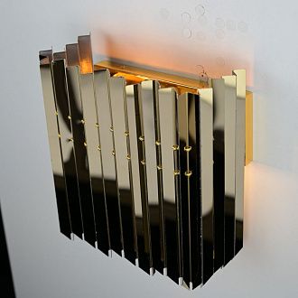 Бра Grace Lightning Facet Wall Lamp *27*29 см, 1*E27*60W, ImperiumLoft 44.290, Золотистый