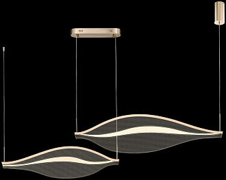 Подвесная люстра 150*50,5*150 см, LED, 33W, 3000K Wertmark Hetti WE450.02.303, золотой