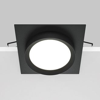 Светильник 11 см, Maytoni Downlight Hoop DL086-GX53-SQ-B, черный