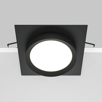 Светильник 11 см, Maytoni Downlight Hoop DL086-GX53-SQ-B, черный, вр 9,5 см