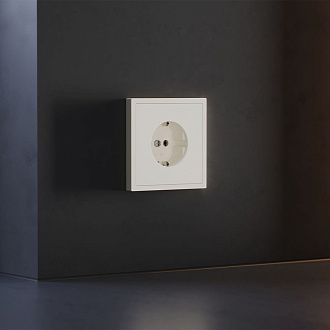 Накладка для розетки с заземлением, S70, хлопок Voltum VLS000613