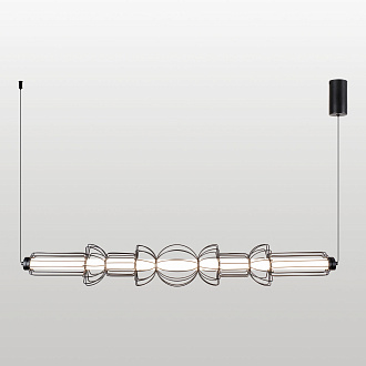Линейно-подвесной светильник 107*25-170 см, 1*LED, 17W, 3000K, Lussole Howard LSP-7349, черный