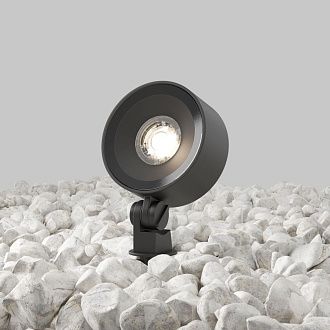 Грунтовый светильник 34 см, 18W, 3000K, Maytoni Core O495FL-L18B3K, черный