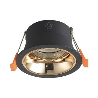 Встраиваемый светильник 9 см, Crystal Lux CLT 081C BL-GO, черный-золото