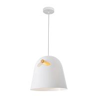 Подвесной светильник 30*30 см, 1*E27, 60W, Divinare Platea 5085/33 SP-1, Белый