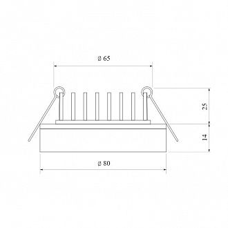 Встраиваемый LED светильник черный DSKR80 5W 4200K Elektrostandard, вр 6,5 см