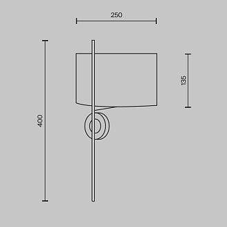 Бра 11*25*-40 см, 2*G9*40W Maytoni Glamping MOD437WL-02BG, Бежевый