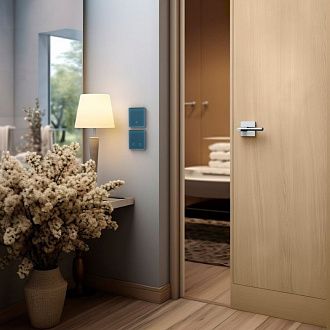 Радиовыключатель сенсорный HiTE PRO SN-R2 (Серо-голубой, закругленные углы) HPSW-SNR2-GB