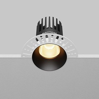 Встраиваемый светильник DL121-15W-2.7K-TRS-B **-9,8 см, *LED*15W, K, Maytoni technical Dip DL121-15W-2.7K-TRS-B, Черный, вр 6,8 см