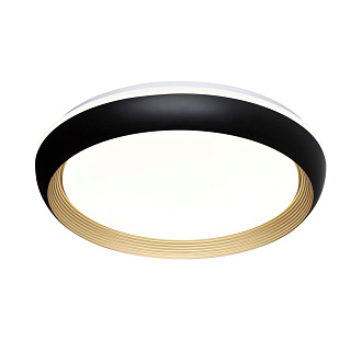 Cветильник 48*8,7 см, LED 70W, 3000-6000 К, IP43, белый/черный/золотой, пластик Sonex Tofiq Black, 7651/EL