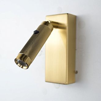 Бра Chelsom WALL LED KNURL BRASS 13*5*13 см, 1*LED*3W, 4000K, ImperiumLoft 44.603, Латунь