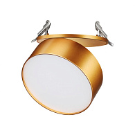 LED светильник 14 см, 24W, 4000K, Novotech Prometa 358754, золото, вр 11,5 см