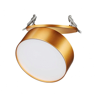 LED светильник 14 см, 24W, 4000K, Novotech Prometa 358754, золото, вр 11,5 см