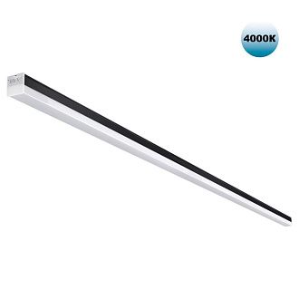Светильник 200*5*6- см, 1*LED*68W, 4000K, Novotech Bits Over 359828, черный,  линейный светодиодный, в комплекте прямой соединитель, крепёжные планки, сетевой кабель 2