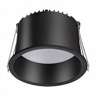 LED светильник 10 см, 12W, 4000K, Novotech Tran 358902, черный, вр 8,8 см