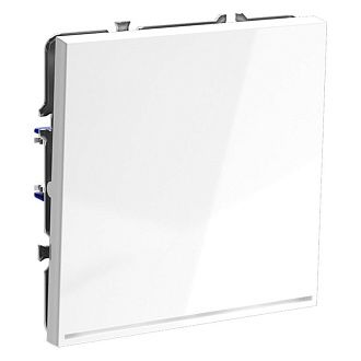 Выключатель встраиваемый Voltum S70 одноклавишный с подсветкой 10А, белый  пластик  VLS010201