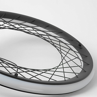 Люстра подвесная 45*35/160 см, 1*LED*33W Lussole Macon LSP-7305 черный