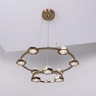 Подвесная люстра WALSH L10 70*70*150 см, 10*LED*5W, 3000K, ImperiumLoft 195470-23, Латунь