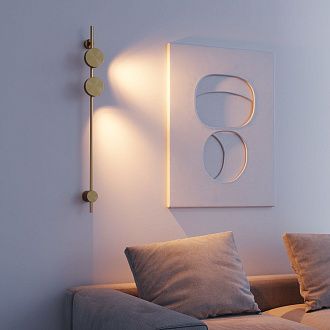 Светильник настенный светодиодный 97 см, 5W, 3000K, Elektrostandard Illume 3000K 40154/LED, латунь