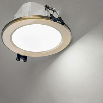 Светильник встроенный 11*4,2 см, LED*7 W, 3000-5500-4000 К, Бронза Citilux Акви CLD008113V, вр 9 см