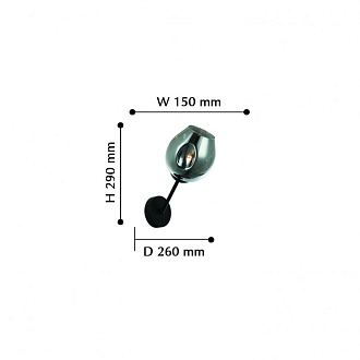 Бра Favourite Traube 2359-1W, D260*W150*H290, черный