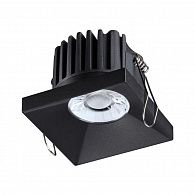 Встраиваемый светильник 8 см, 10W, 3000К, Novotech Metis 358481 черный, вр 6,8 см