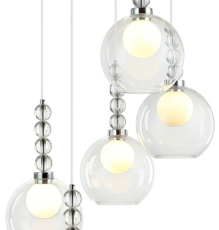 Светильник подвесной 59*59*46/150 см, 5*G9 LED  Хром Stilfort Designo 2166/09/05P
