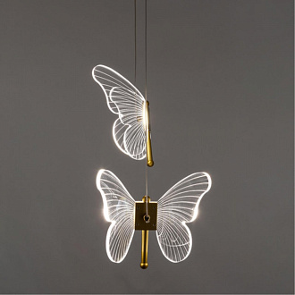Светильник с бабочками 27 см, 14W, 4000K Arte Lamp DARCY A2187SP-2GO золото