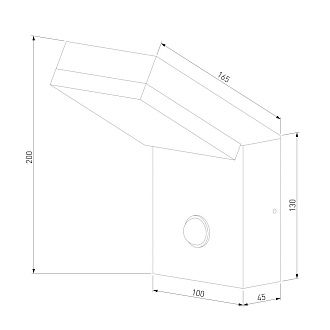 Уличный настенный светильник с датчиком движения Sensor 3000K IP54 1541 TECHNO LED черный Elektrostandard  4690389219245, a072087