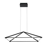 Подвесная люстра 90*60*179 см, 40W, Favourite Pyramis 4573-1P матовый черный, белый акрил