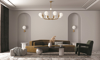 Люстра на штанге Maytoni Rendez-vous MOD109PL-08BS, диаметр 103 см, латунь