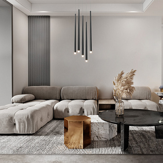 Подвесной светильник 32*32*369,3 см, LED, 31W, 3000К-4000К, Maytoni cascade MOD132PL-L30BK черный