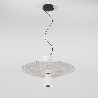 Подвесной светильник 50*50*33-133 см, LED*7W, 4000K, Eurosvet Titania 40029/1 LED, черный, a069225