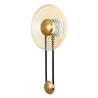 Бра 54 см, 8W, 3000K, Crystal Lux CANCION AP8W LED, черный-латунь