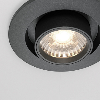 Встраиваемый светильник 9,5*9,8 см, LED*10W, 4000 К, Hidden DL045-01-10W4K-B Maytoni Downlight, Черный