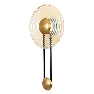 Бра 54 см, 8W, 3000K, Crystal Lux CANCION AP8W LED, черный-латунь