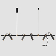 Светильник 150 см, 24W, 3000K, Crystal Lux EXTRA SP8, черный-золото