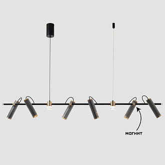 Светильник 150 см, 24W, 3000K, Crystal Lux EXTRA SP8, черный-золото