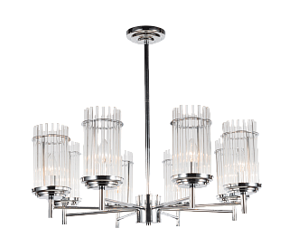 Люстра Ø730 x H320(645), мм, 8*40W (320W), CHR(Хром) NewRgy 9234R/8 CHR