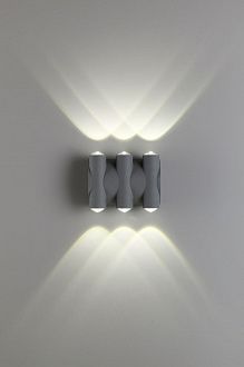 Уличный настенный светодиодный светильник Novotech Calle 358567, 6W LED, 4000K, темно-серый