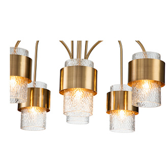 Подвесной светильник 670*670*505/1300 мм, 6*E14 бронза Indigo Eleganza V000322, 12019/A/6P Brass