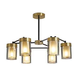 Светильник 63 см, Freya Modern FR5432PL-06BBS, черный-латунь