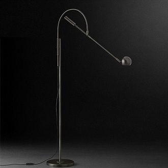 Торшер Restoration Hardware ORBITER II Task Floor Black 84**155 см, 1*G9*40W, ImperiumLoft 41.225-0, Чёрный