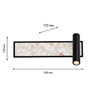 Бра *30*15-15 см, 1*LED*10W, 3000K, Favourite Primum 4859-1W, черный