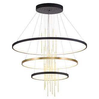 Светильник 81 см, 113W, 4000K Odeon Light Monica 3901/99L, черный-золото