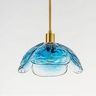 Подвесной светильник FLEUR A Синий 28*38*38 см, 1*E27*60W, ImperiumLoft FLEUR-A01, Золотистый