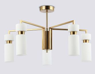 Люстра на штанге **18-35 см, 5*E14*40W, K, Ambrella Light High Light LH56124, латунь