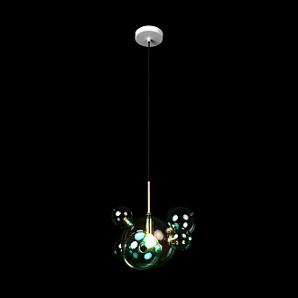 Подвесной светильник 41*31 см, 1*E14*40W LOFT IT Bolle 2027-P6 Blue mini золото