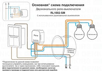 Wi-Fi реле Denkirs RL1002-SM белый